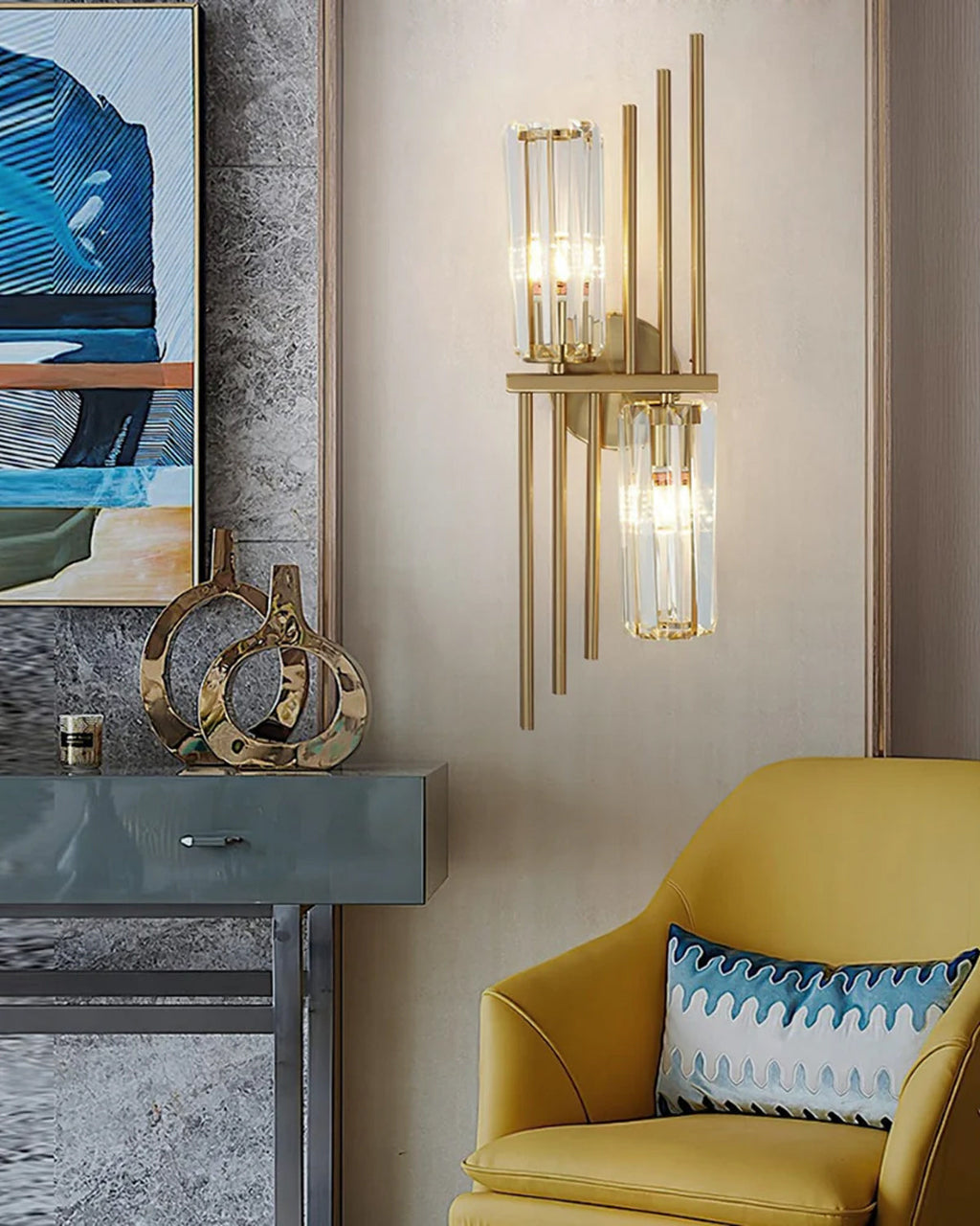 Postmodern Crystal Wall Light