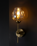 Amber Glow Glass Wall Light